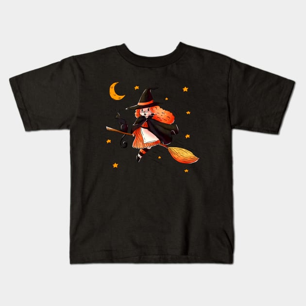 magic witch Kids T-Shirt by americanauthors